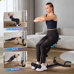 MERACH Multi-Functional Deep Squat Machine Adjustable Trainer Core & Abs Leg Push Up Workout Exercise Machine 300Lbs Capacity for Home Gym
