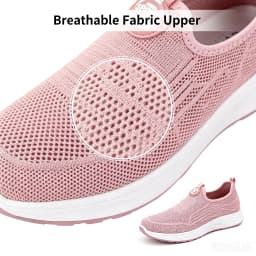 2026 New Women Slip On Walking Sneakers Breathable Flying Knit Mesh Casual Loafers Lightweight Cushion Platform Non Slip Soft Sole Comfort Athletic Footwear Multicolor Lazy Slip-in Trainers Plus Size 35-44 For Daily Shopping Gym Workout Travel Outdoor Eld