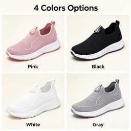 2026 New Women Slip On Walking Sneakers Breathable Flying Knit Mesh Casual Loafers Lightweight Cushion Platform Non Slip Soft Sole Comfort Athletic Footwear Multicolor Lazy Slip-in Trainers Plus Size 35-44 For Daily Shopping Gym Workout Travel Outdoor Eld