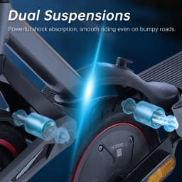 ZWHEEL ZSA PLUS Foldable Electric Scooter APP Control 800W Peak 25 MPH 36V10Ah Battery 18 Miles Suspension Shock Absorption Rear Disc Brakes 10'' Road Tires Turn Signals Hands-Free Unlock 4-Modes Lightweight Easy Carry Commuting Escooter US Stock
