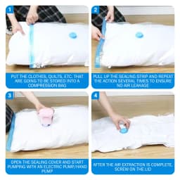 10pcs Vacuum Compression Bags with Hand Pump,For Bedding & Clothes - Vacuum Bag For Mattress, Travel Bags,Clothes Storagse Bag