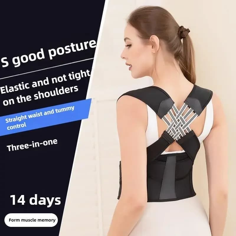 Posture Corrector Back Brace Adjustable X‑Shape Back Support Belt Breathable Spine Correction Shoulder Posture Correction Belt For Men Women Office Home Daily Use