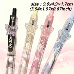 18pcs/set Random Color Butterfly Ballpoint Pen, Smooth Writing and Soft Grip for Office Signature Pen School Stationery Festival Gift, Erfect for Back-To-School Halloween Christmas Party Gifts