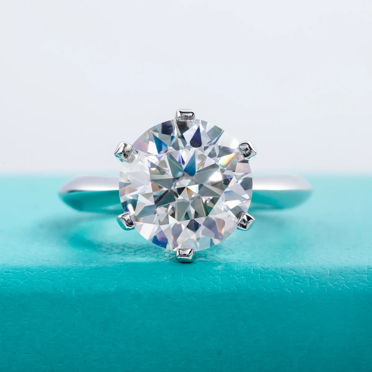 1‑5CT D Color VVS1 Moissanite Engagement Ring, S925 Sterling Silver 18K Gold Plated Luxury Wedding Band, Fine Jewelry Wholesale Gift for Women Bridal Party Wear