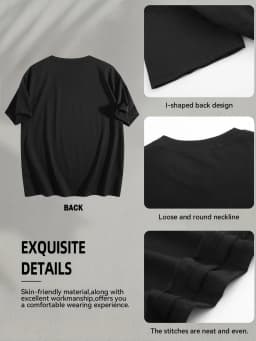 Plus Size[Printed T-Shirt] Black Sheep Family Goat Pattern T-Shirt| Casual Round-neck T-shirt, Machine Washable, for Teenager