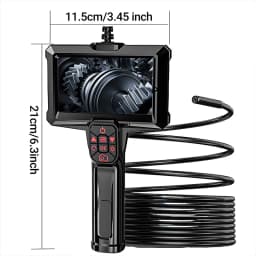4.3‑Inch Handheld Industrial Endoscope Camera, 1080P HD Borescope with Adjustable LEDs for Sewer Pipe & Drain Inspection
