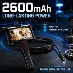 4.3‑Inch Handheld Industrial Endoscope Camera, 1080P HD Borescope with Adjustable LEDs for Sewer Pipe & Drain Inspection