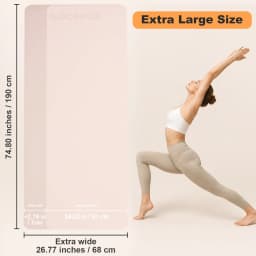 GOOFFOR Yoga Mat, Non Slip Natural Rubber Yoga Mat, Ultimate Grip