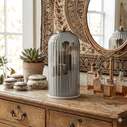 360° Rotating Multifunction Clear Dustproof Skincare Cosmetic Tools Storage Organizer, Makeup Brush Holder With Lid For Vanity Desktop Bathroom Countertop, Desk Organizer Creative Birdcage Large Capacity Lipstick, Lip Gloss