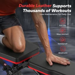MERACH Adjustable Weight Bench Foldable 108 Angles Training Bench with Headrest Extended Backrest 450 kg Capacity Steel Frame Workout Bench for Home Gym Bench Press Incline Decline Ab Exercise Space Saving Multifunctional Training Bench for Home