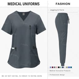 Women Pink Medical Scrubs Set Clinical Work Uniform Comfort Hospital Pharmacy Oral Dental Surgery Nurse Doctor Workwear Professional Medical Supply