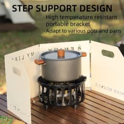 Portable Outdoor Burner Stove, 21,000-Watt Camping Backpacking Stove, Outdoor High-Flame Seven-Star Stove, with Fuel Canister Adapter and Piezo Igniter, Foldable Windproof Camping Gas Stove, Ideal for Picnics, Hiking, and Outdoor Backpacking Trips