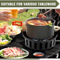 Portable Outdoor Burner Stove, 21,000-Watt Camping Backpacking Stove, Outdoor High-Flame Seven-Star Stove, with Fuel Canister Adapter and Piezo Igniter, Foldable Windproof Camping Gas Stove, Ideal for Picnics, Hiking, and Outdoor Backpacking Trips