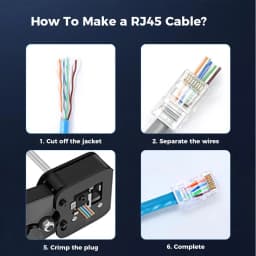 ZoeRax 200-Pack RJ45 Cat6 Pass Through Connector RJ45 Modular Plugs for CAT6 CAT5E Solid or Stranded FTP/UTP Cable