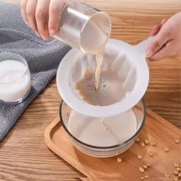 3PCS/200 Mesh Washable Nylon Ultra Fine Filter Mesh Strainer Spoon Sieve Soy Milk Juice Coffee Tea Filter Kitchen Colander