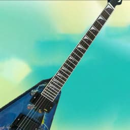 Blue front and black back electric guitar, mahogany body, black hardware, HH pickups, stainless steel round frets, US warehouse, free shipping