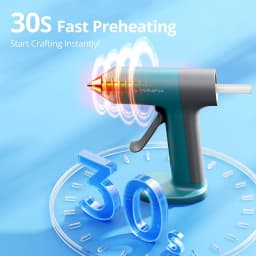 Cordless Hot Glue Gun 4V USB‑C Rechargeable Mini Hot Melt Glue Gun with Battery 30s Fast Heating, Anti‑Drip Nozzle, Comes With 7*140mm Hot Glue Sticks Portable Glue Gun For Crafts DIY Projects & Home Repairs