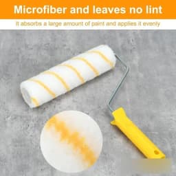 13-Piece/Set Paint Roller Kit with 9" & 4" Microfiber Roller Covers - Professional Smooth Finish Paint Brush, Tray, Scraper & Adjustable Extension Pole for Walls, Ceilings, Furniture