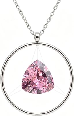 Trillion Cut Triangle Pink Loose Gemstone, Brilliant Faceted Sparkling Polished Pink Loose Stone for Ring Pendant Earrings Jewelry Making DIY Craft Gemstone Gift