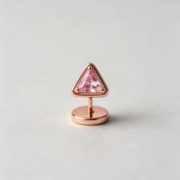 Trillion Cut Triangle Pink Loose Gemstone, Brilliant Faceted Sparkling Polished Pink Loose Stone for Ring Pendant Earrings Jewelry Making DIY Craft Gemstone Gift