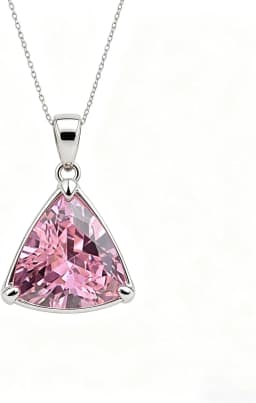 Trillion Cut Triangle Pink Loose Gemstone, Brilliant Faceted Sparkling Polished Pink Loose Stone for Ring Pendant Earrings Jewelry Making DIY Craft Gemstone Gift