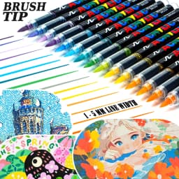 72/120/168/240/288/320/366/418 Colors Straight Liquid Acrylic Art Markers, Vivid Pigment, Paint Pens for Students, Artists & Hand-Painting Projects