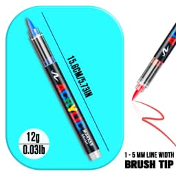 72/120/168/240/288/320/366/418 Colors Straight Liquid Acrylic Art Markers, Vivid Pigment, Paint Pens for Students, Artists & Hand-Painting Projects