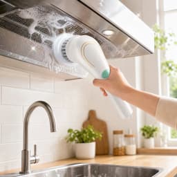 Automatic Cleaning Brush – Sponge Material, Powerful Stain Removal, Multiple Brush Heads, Handle