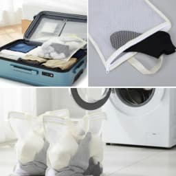 2 Pcs Small Mesh Laundry Bags for Delicates, Hanging Lingerie Wash Bags with Zipper for Washing Machine, Sock Laundry Net for T