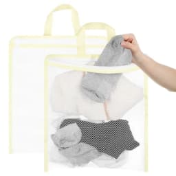 2 Pcs Small Mesh Laundry Bags for Delicates, Hanging Lingerie Wash Bags with Zipper for Washing Machine, Sock Laundry Net for T
