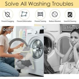2 Pcs Small Mesh Laundry Bags for Delicates, Hanging Lingerie Wash Bags with Zipper for Washing Machine, Sock Laundry Net for T