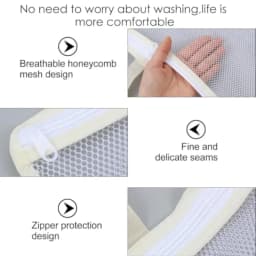 2 Pcs Small Mesh Laundry Bags for Delicates, Hanging Lingerie Wash Bags with Zipper for Washing Machine, Sock Laundry Net for T