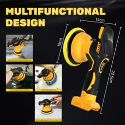 Cordless Car Buffer Polisher 5000RPM Random Orbital Polisher 8 Variable Speed Car Detailing Waxing For Dw 20V Battery Pin