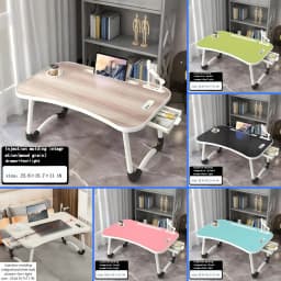 Foldable Home Office Desk - 1-Second Open, No Assembly, Portable Laptop Stand with Storage & Upgraded Protective Packaging for Remote Work