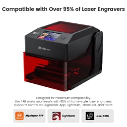 AlgoLaser Rotary Roller 2.0 Y-Axis Rotary Attachment 5-100mm 2 Adjustable Spacing Pre-assembled For Cylindrical Objects Fit for Algolaser MK2 MK3 Pixi and 95% Laser Engravers Craft Sculpture Tool