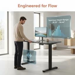 Height Adjustable Electric Standing Desk, 71 X 30 Inches Sit Stand up Desk, Memory Computer Home Office Desk