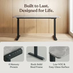 Height Adjustable Electric Standing Desk, 71 X 30 Inches Sit Stand up Desk, Memory Computer Home Office Desk