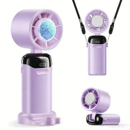 4-in-1 Portable Mini Handheld Fan Foldable Refrigeration Handheld Turbo Fan 12 Hours Cooling, Digital Display, USB Charging, Suitable for Travel, Indoor Use, And Office Desk Usage