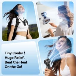 4-in-1 Portable Mini Handheld Fan Foldable Refrigeration Handheld Turbo Fan 12 Hours Cooling, Digital Display, USB Charging, Suitable for Travel, Indoor Use, And Office Desk Usage