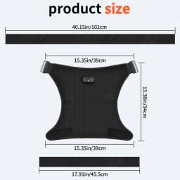 Red Light Therapy Hip Wrap with 112 LED Beads Heating Pad and Vibration Massage, Cordless Rechargeable Wearable Hip Thigh Waist Care Belt with 5000mAh Battery, 3 Levels Temperature & Massage Modes, Portable Relaxation Device for Muscle Recovery Fitness Sp