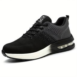 Men Steel Toe Work Shoes Impact Resistant Steel Toe Cap Lightweight Comfortable Industrial Safety Sneakers Wear Resistant Durable Construction Footwear Full Sizes Available for Women Men Ideal for Labor Day Father’s Day Gifting