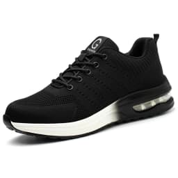 Men Steel Toe Work Shoes Impact Resistant Steel Toe Cap Lightweight Comfortable Industrial Safety Sneakers Wear Resistant Durable Construction Footwear Full Sizes Available for Women Men Ideal for Labor Day Father’s Day Gifting
