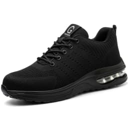 Men Steel Toe Work Shoes Impact Resistant Steel Toe Cap Lightweight Comfortable Industrial Safety Sneakers Wear Resistant Durable Construction Footwear Full Sizes Available for Women Men Ideal for Labor Day Father’s Day Gifting