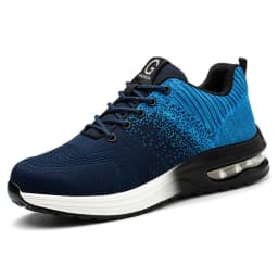 Men Steel Toe Work Shoes Impact Resistant Steel Toe Cap Lightweight Comfortable Industrial Safety Sneakers Wear Resistant Durable Construction Footwear Full Sizes Available for Women Men Ideal for Labor Day Father’s Day Gifting