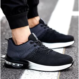 Men Steel Toe Work Shoes Impact Resistant Steel Toe Cap Lightweight Comfortable Industrial Safety Sneakers Wear Resistant Durable Construction Footwear Full Sizes Available for Women Men Ideal for Labor Day Father’s Day Gifting
