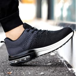 Men Steel Toe Work Shoes Impact Resistant Steel Toe Cap Lightweight Comfortable Industrial Safety Sneakers Wear Resistant Durable Construction Footwear Full Sizes Available for Women Men Ideal for Labor Day Father’s Day Gifting