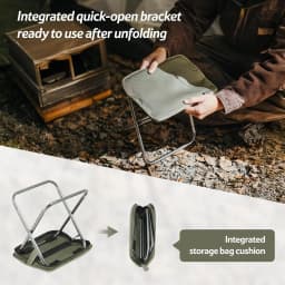 Naturehike Foldable Collapsible Backpack Portable Seat Stool Lightweight Mini Easy Carry Outdoor Travel Fishing Stool Picnic Stool