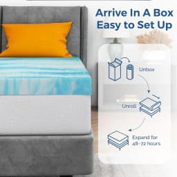 2 Inch Cooling Gel Swirl Memory Foam Mattress Topper Slow Rebound Orthopedic Bed Pad Back Pain Relief Soft Breathable Sleeping Mat for Student Dormitory Hotel Home Bedroom Double Bed Mattress