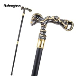 Golden Black Skull Walking Stick Decorative Vampire Cospaly Vintage Party Fashionable Walking Cane Halloween Crosier 93cm