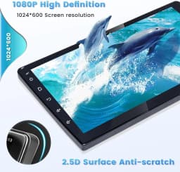 New 9 Inch Android 15 Double Din Car Stereo 2GB+64GB Touch Screen Car Radio Multimedia Video Player for Toyota Corolla EX 2005‑2012 Wireless Carplay & Android Auto GPS Navigation Support FM RDS DSP SWC WiFi Bluetooth Mirror Link Split Screen